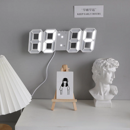 Relógio LED 3D Minimalista — O Detalhe que Transforma Qualquer Ambiente