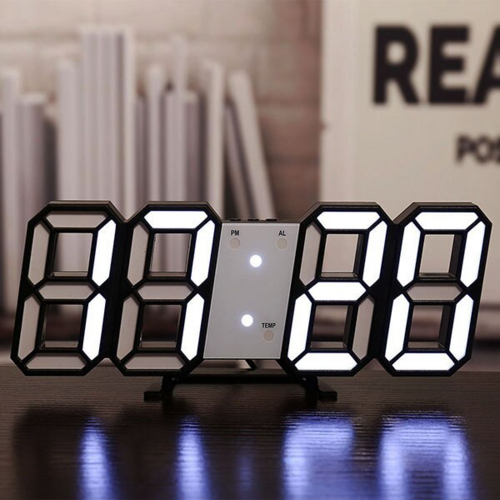 Relógio LED 3D Minimalista — O Detalhe que Transforma Qualquer Ambiente
