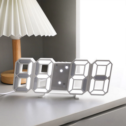 Relógio LED 3D Minimalista — O Detalhe que Transforma Qualquer Ambiente