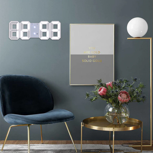 Relógio LED 3D Minimalista — O Detalhe que Transforma Qualquer Ambiente