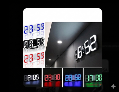 Relógio LED 3D Minimalista — O Detalhe que Transforma Qualquer Ambiente